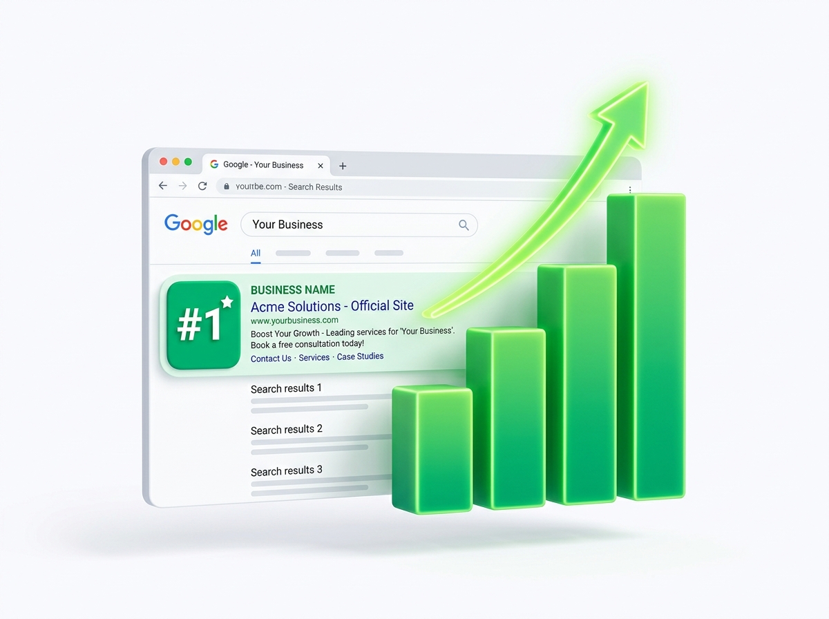 Google search results screenshot showing client ranking on page one