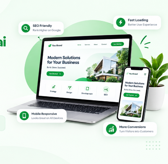 Clean modern landing page layout designed for user engagement and conversions